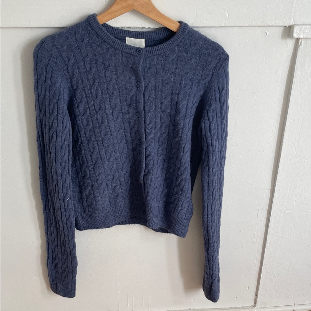 H&M Navy Cable Knit Sweater